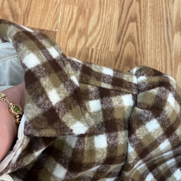 Treasure & Bond Plaid Shirt Jacket Puff Sleeve Button Up size XS - Picture 13 of 16